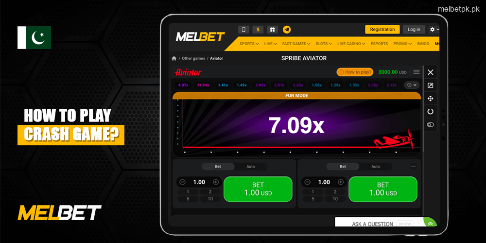 Melbet کریش گیم کھیلنے کا طریقہ دستی